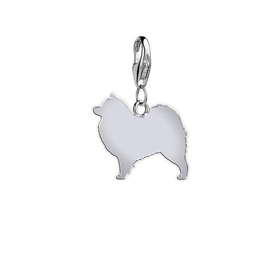 Samoyed silhouette charm