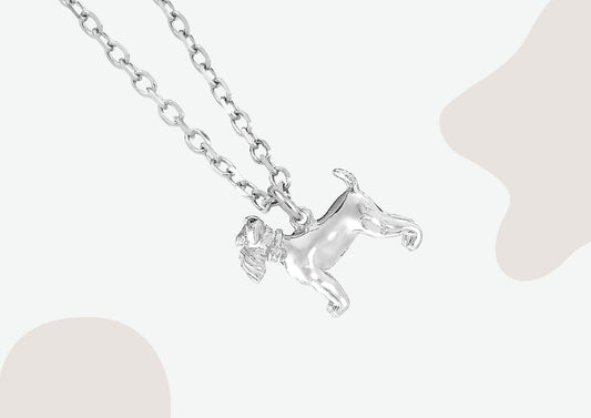 Schnauzer Silver Necklace - Personalised - MYLEE London