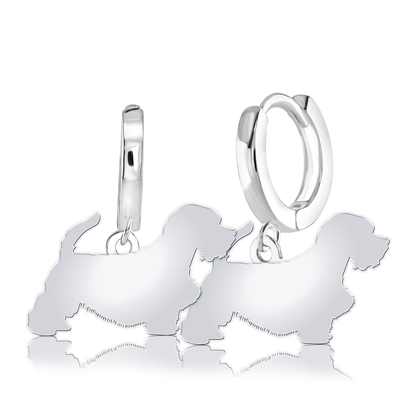 Sealyham Terrier Silhouette Silver Earrings - MYLEE London