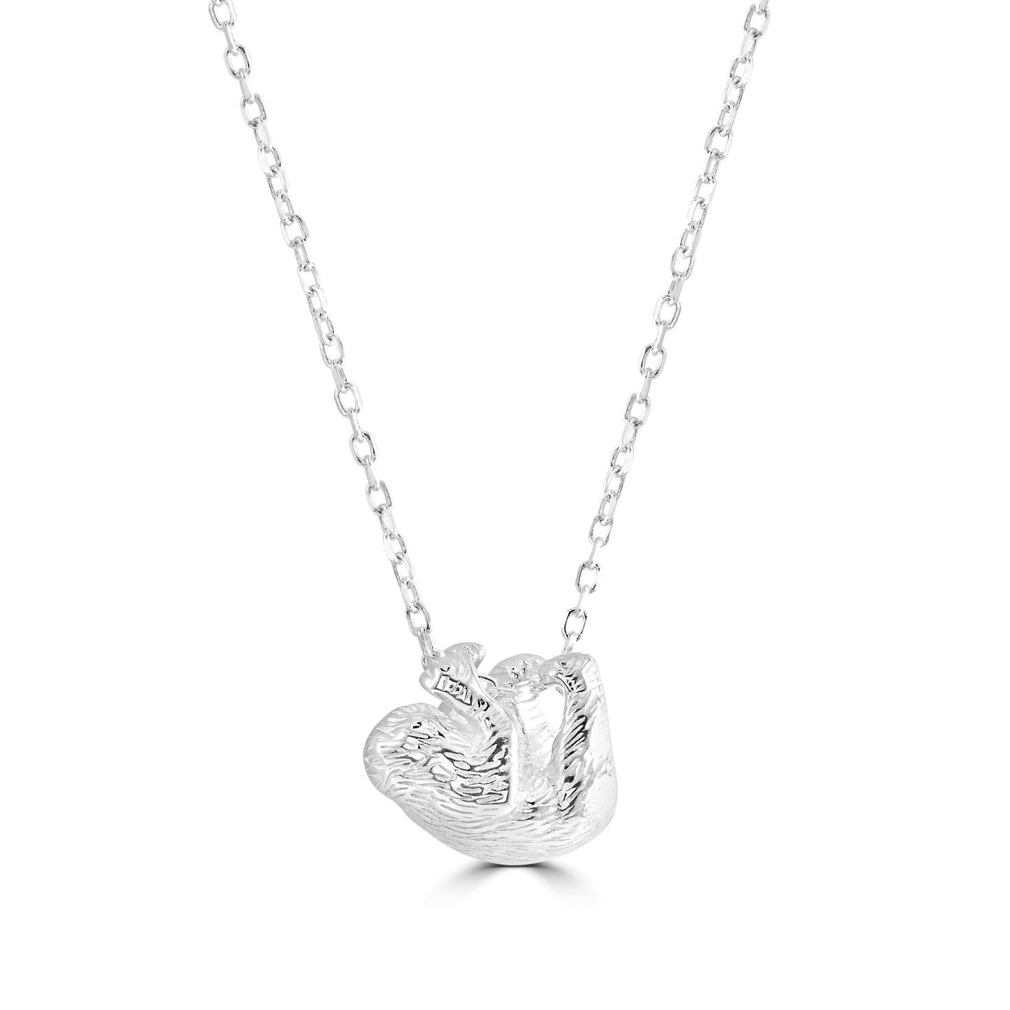 Sloth Silver Necklace - Personalised - MYLEE London