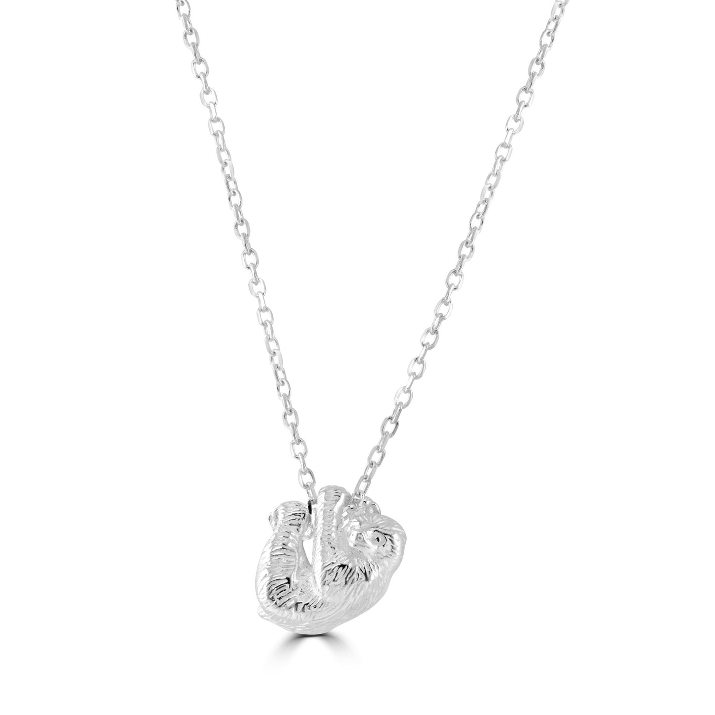 Sloth Silver Necklace - Personalised - MYLEE London