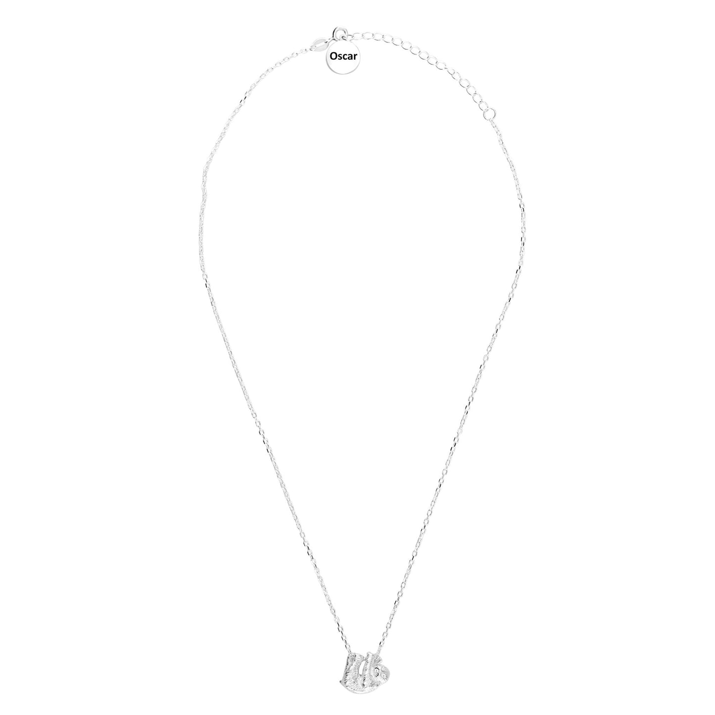Sloth Silver Necklace - Personalised - MYLEE London