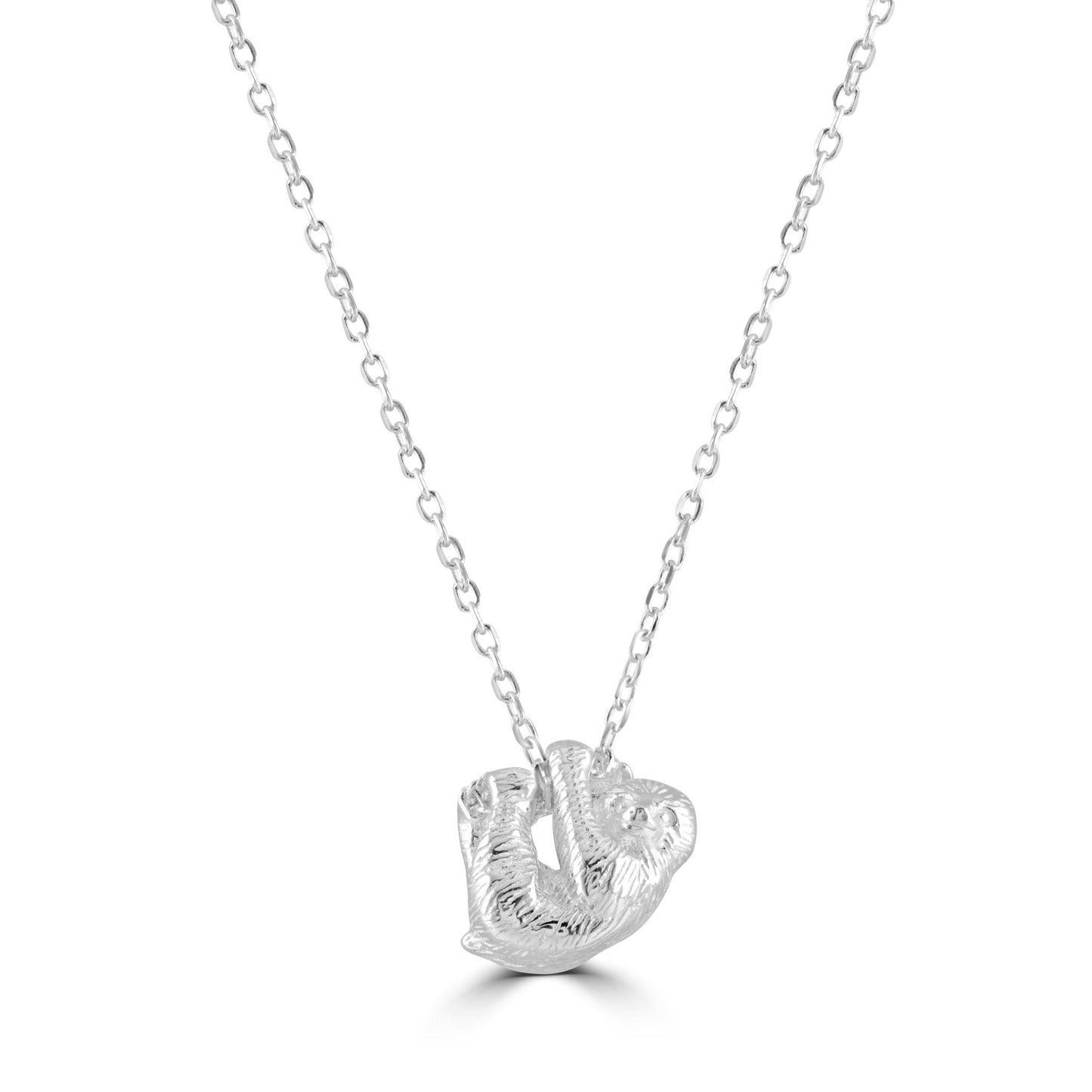 Sloth Silver Necklace - Personalised - MYLEE London