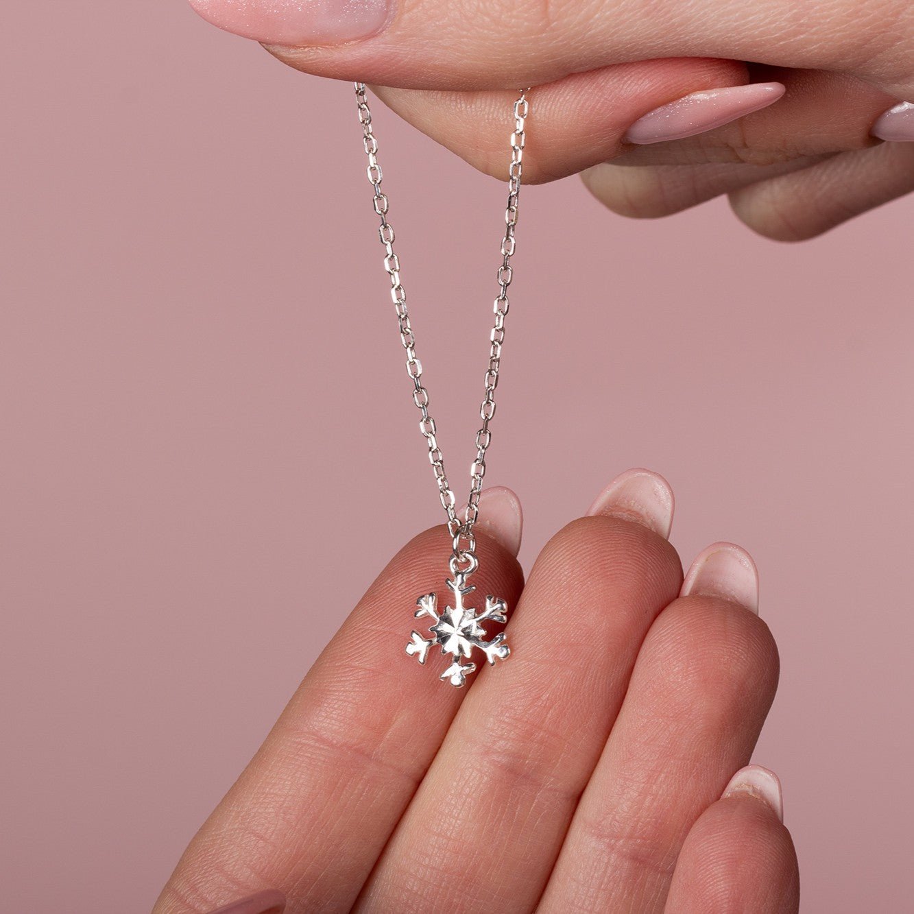 Snowflake Necklace - Sterling Silver - MYLEE London