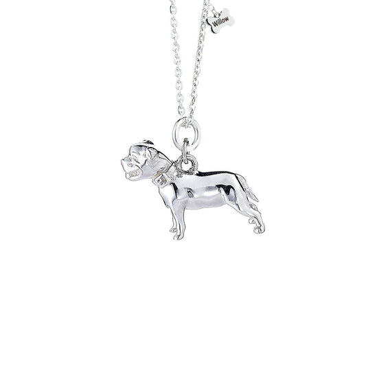 Staffordshire Bull Terrier Silver Necklace - Personalised - MYLEE London