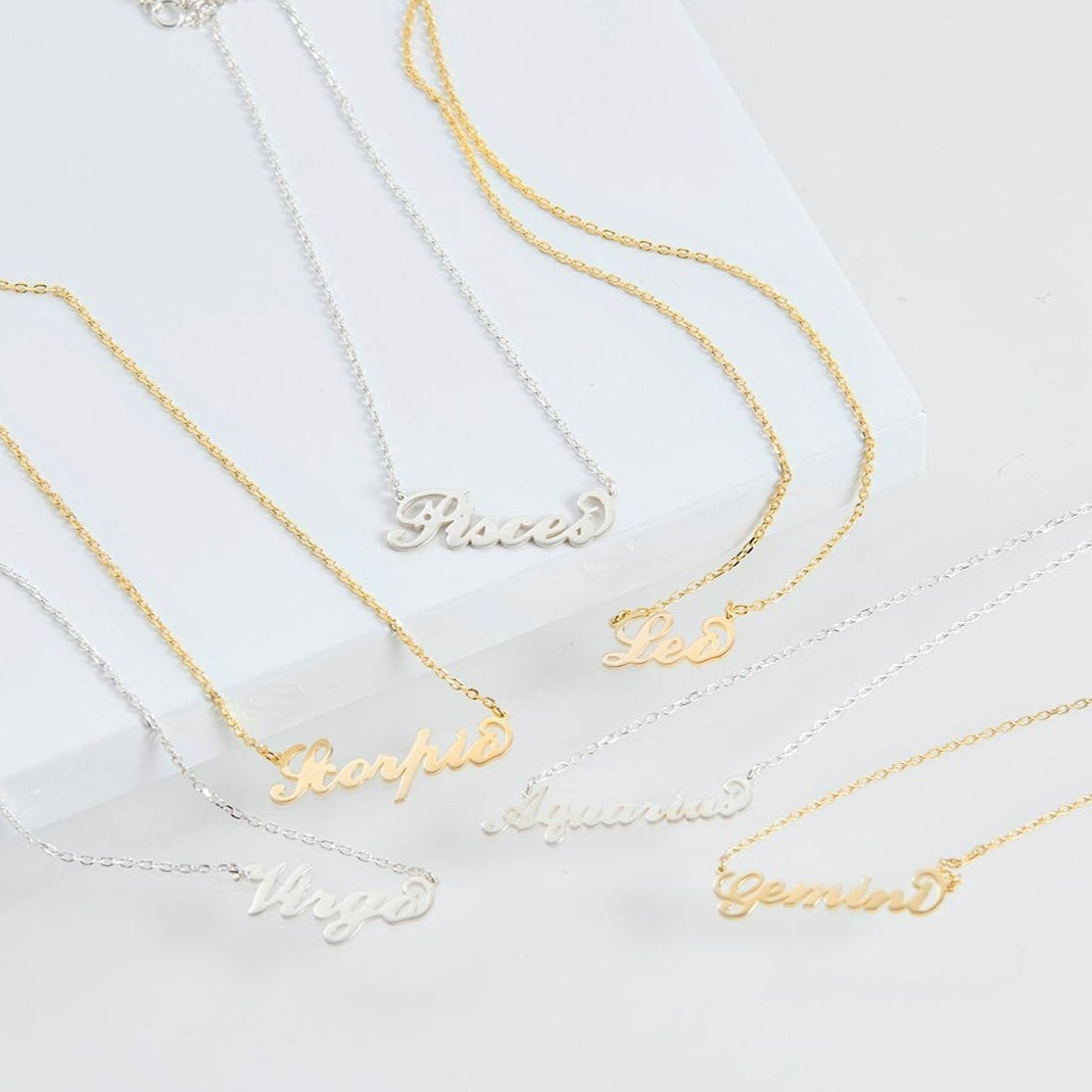 Star Sign Silver Necklace - MYLEE London