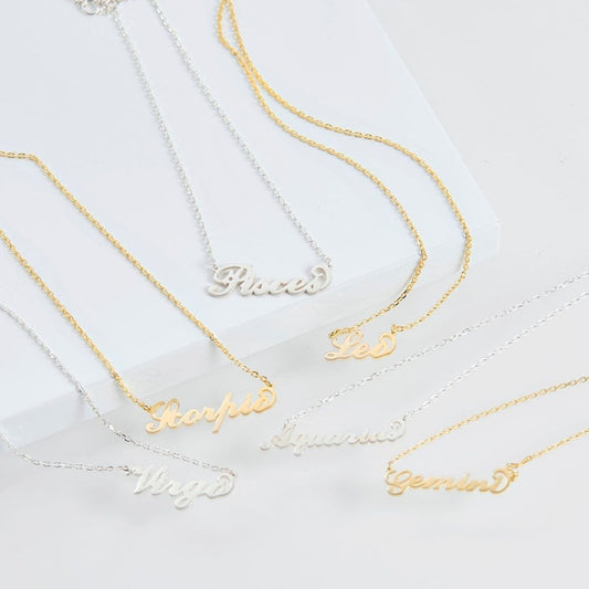 Star Sign Silver Necklace - MYLEE London