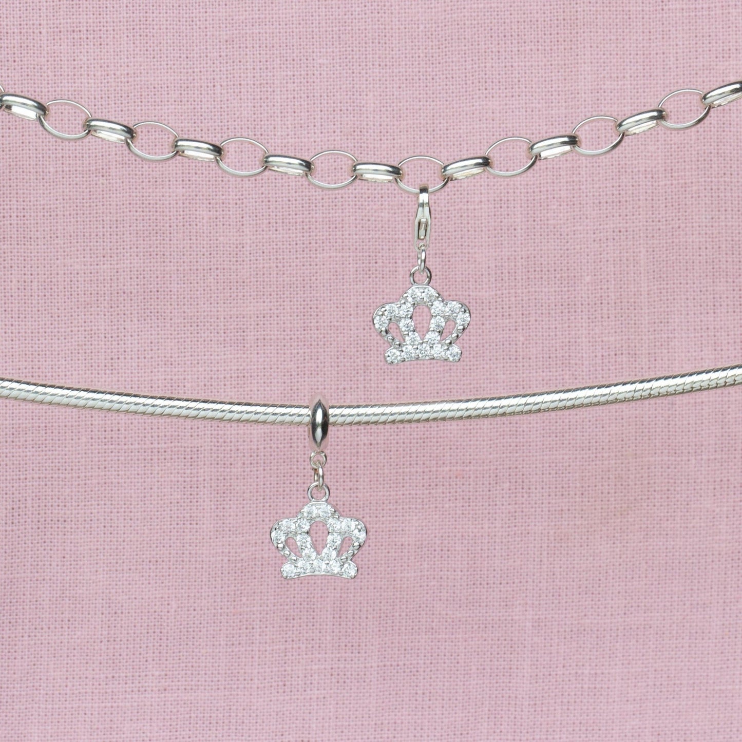 Sterling Silver Crown Charm - MYLEE London