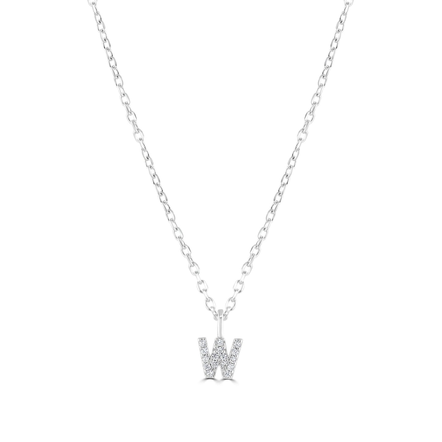 Sterling Silver Crystal Initial Necklace - MYLEE London
