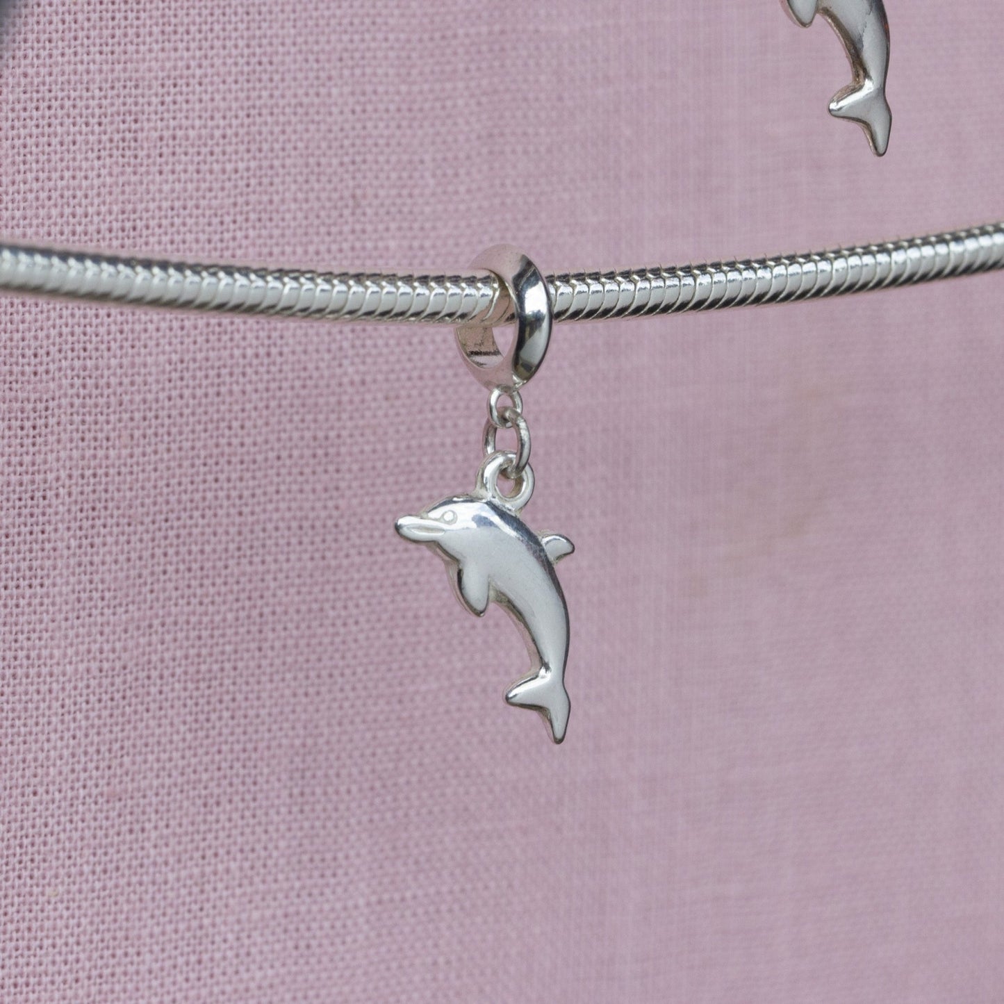 Sterling Silver Dolphin Charm - MYLEE London