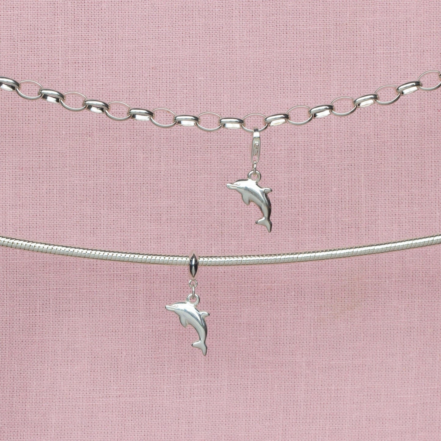 Sterling Silver Dolphin Charm - MYLEE London