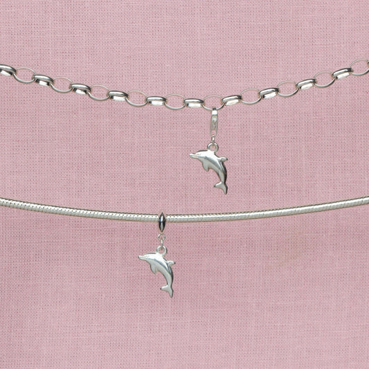 Sterling Silver Dolphin Charm - MYLEE London