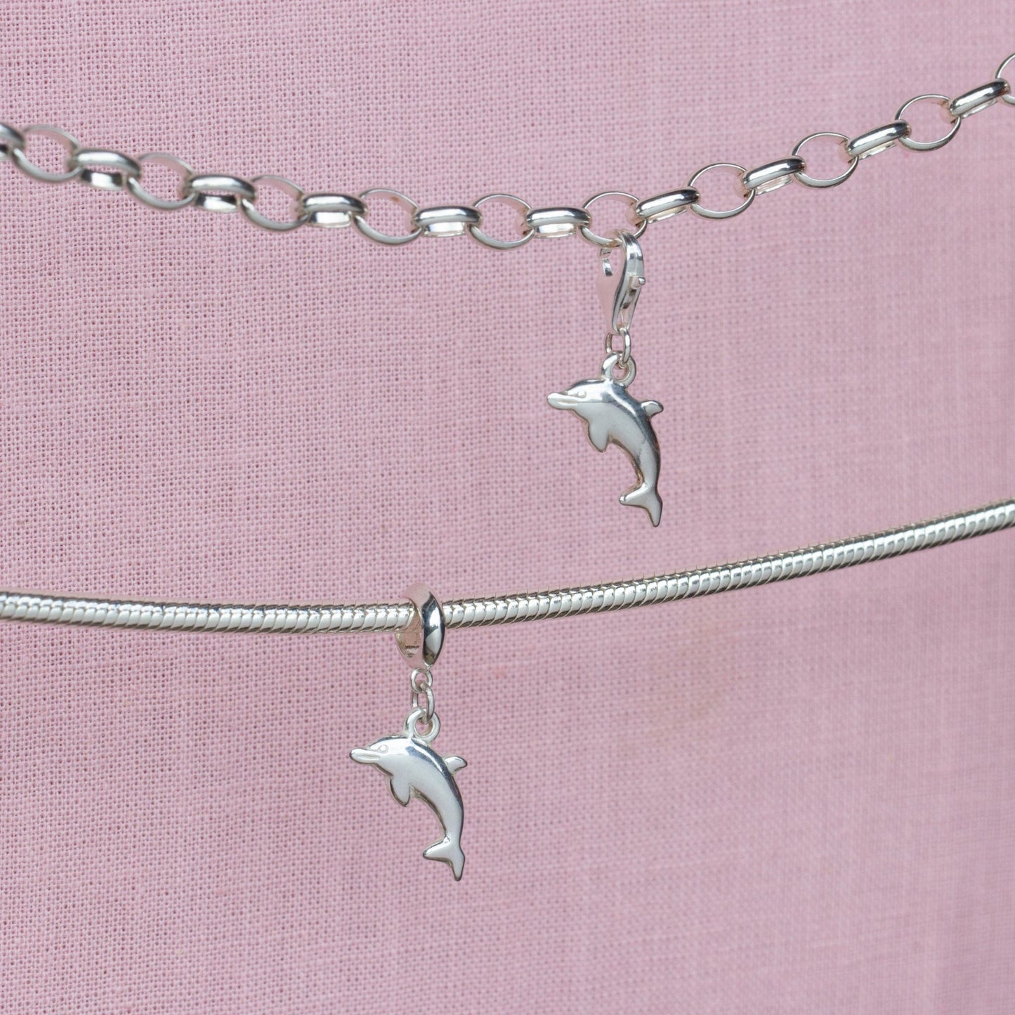 Sterling Silver Dolphin Charm - MYLEE London