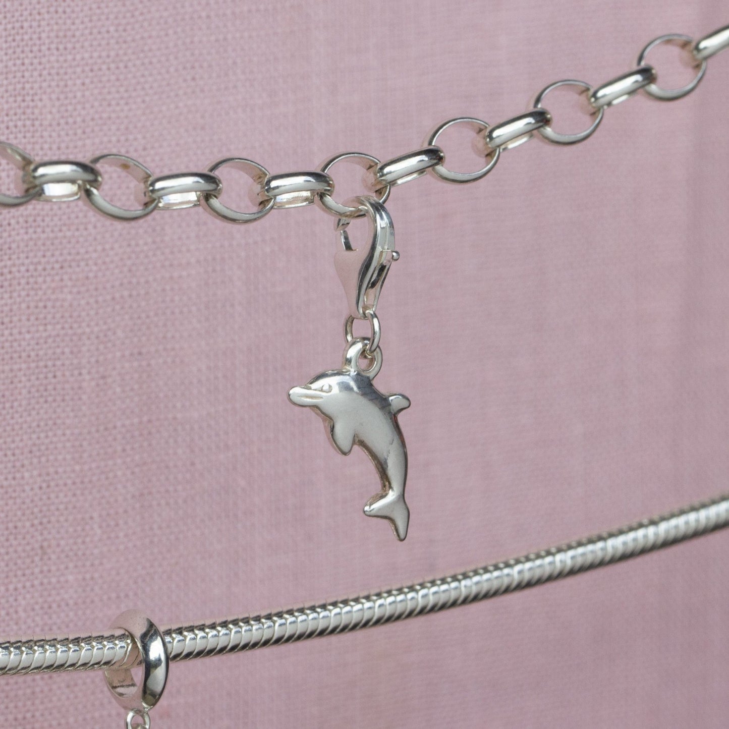 Sterling Silver Dolphin Charm - MYLEE London