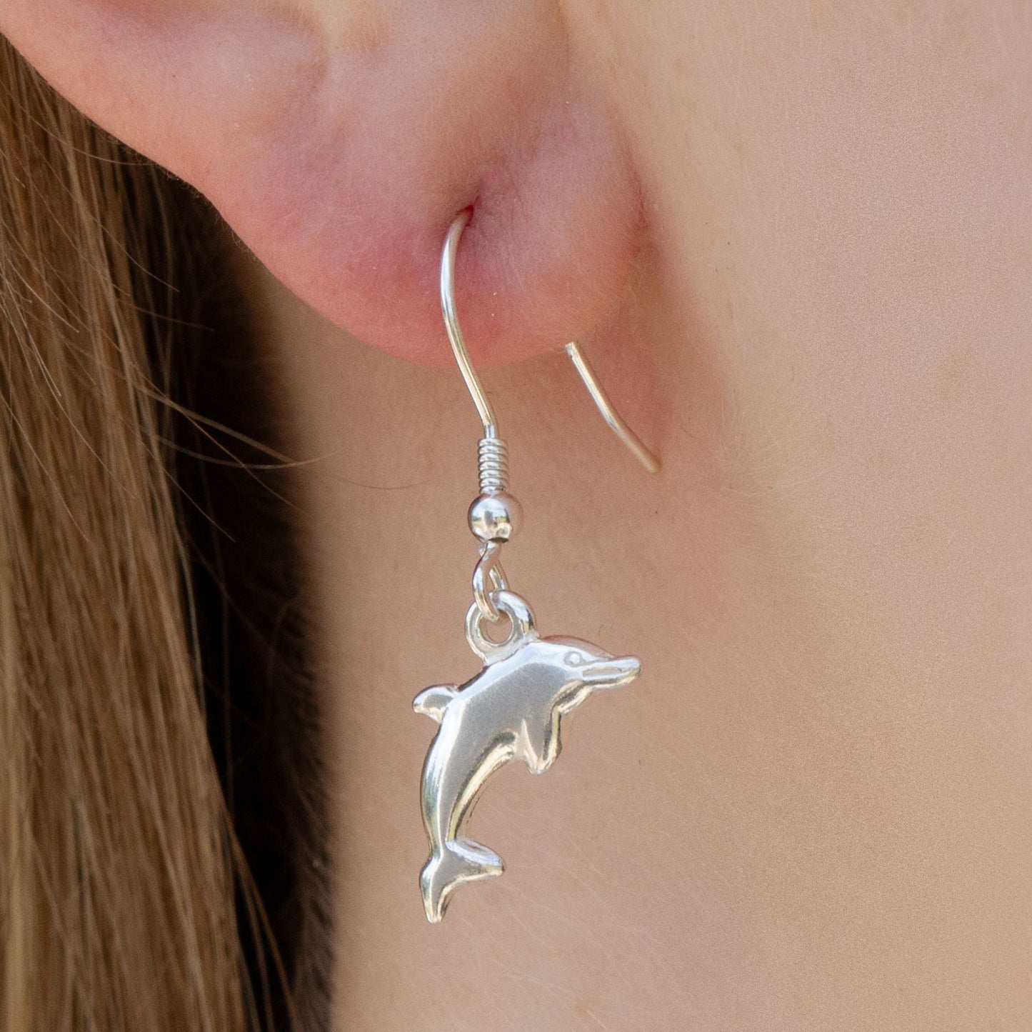 Sterling Silver Dolphin Earrings - MYLEE London
