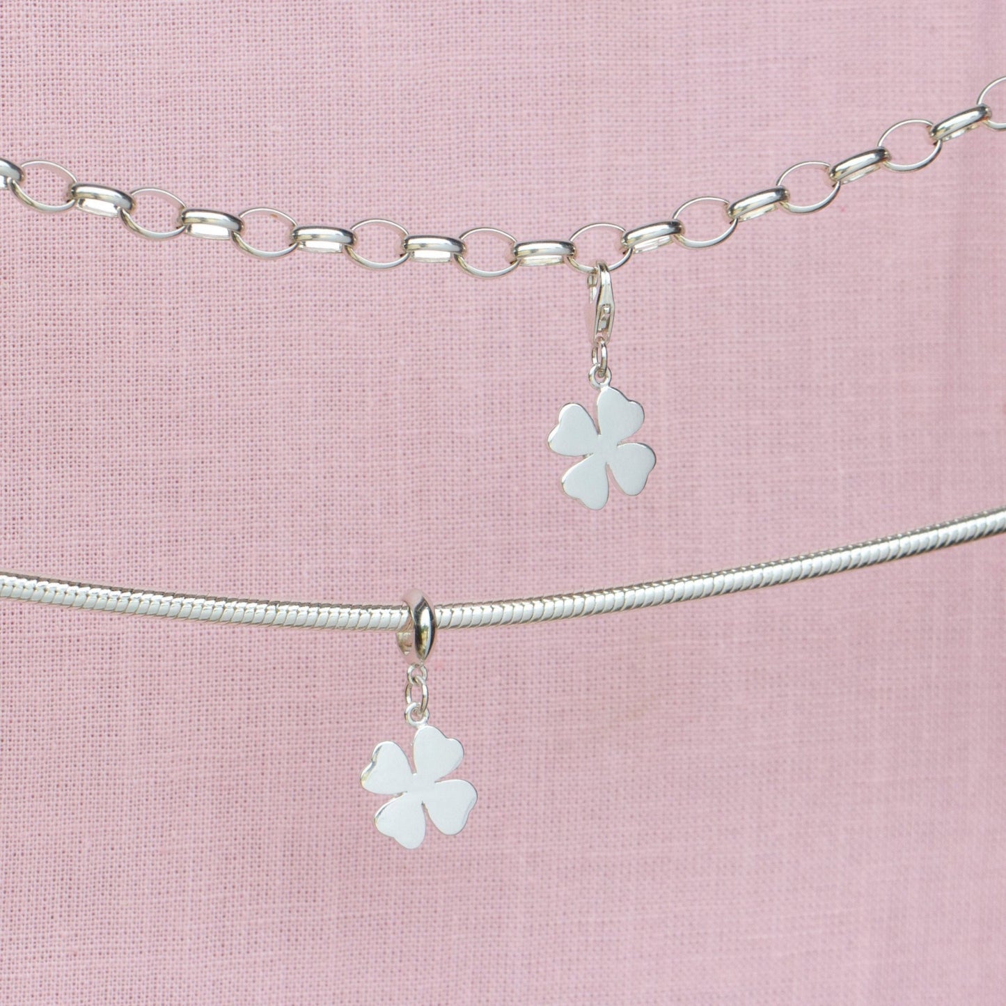 Sterling Silver Four Leaf Clover Charm - MYLEE London