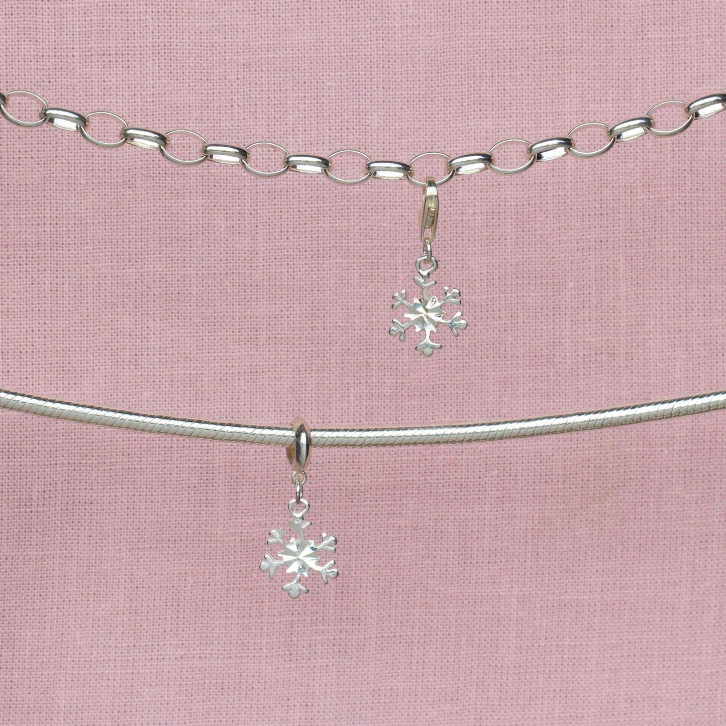 Sterling Silver Snowflake Charm - MYLEE London