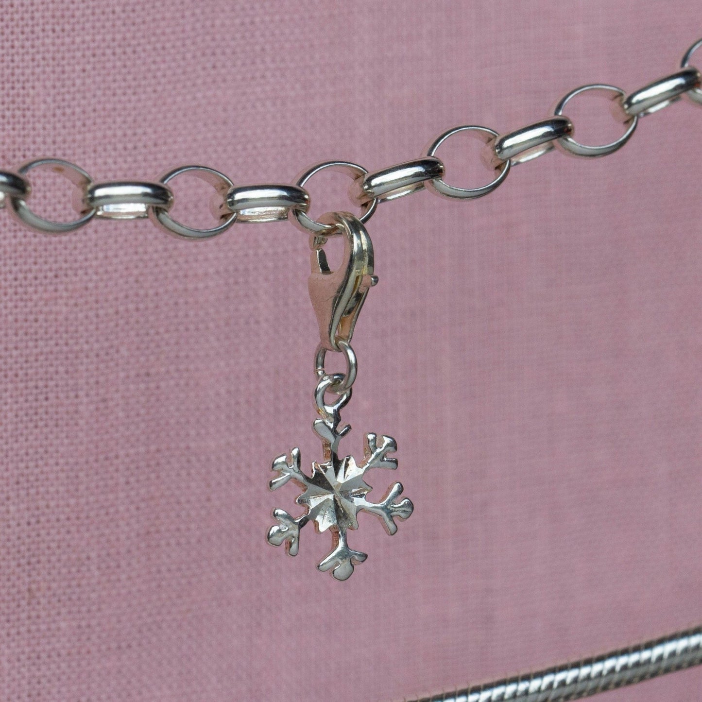 Sterling Silver Snowflake Charm - MYLEE London