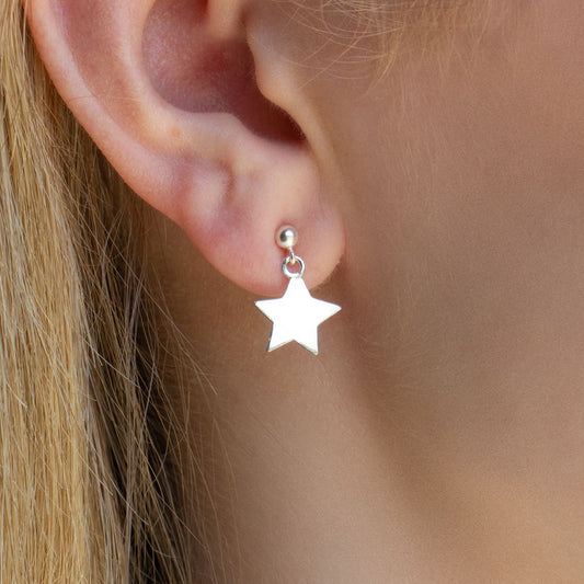 Sterling Silver Star Earrings - MYLEE London