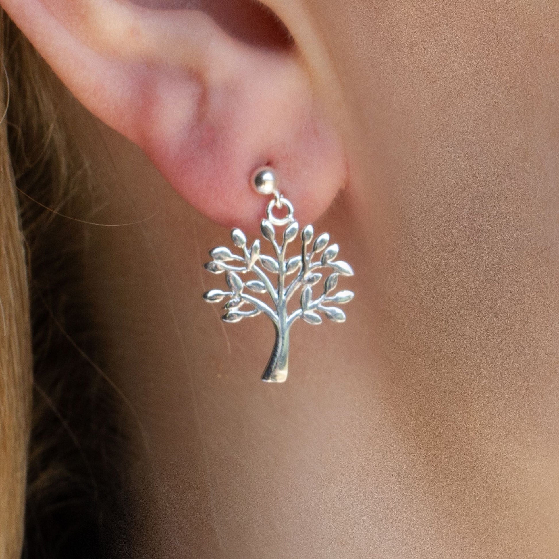 Sterling Silver Tree of Life Earrings - MYLEE London