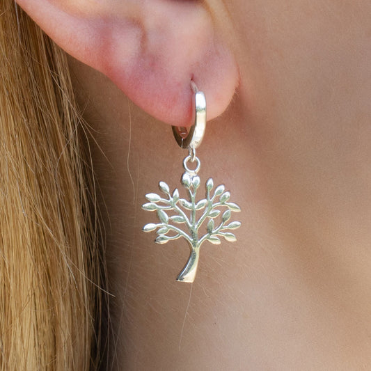 Sterling Silver Tree of Life Earrings - MYLEE London