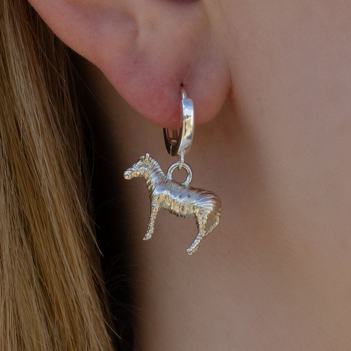 Sterling Silver Zebra Earrings - MYLEE London