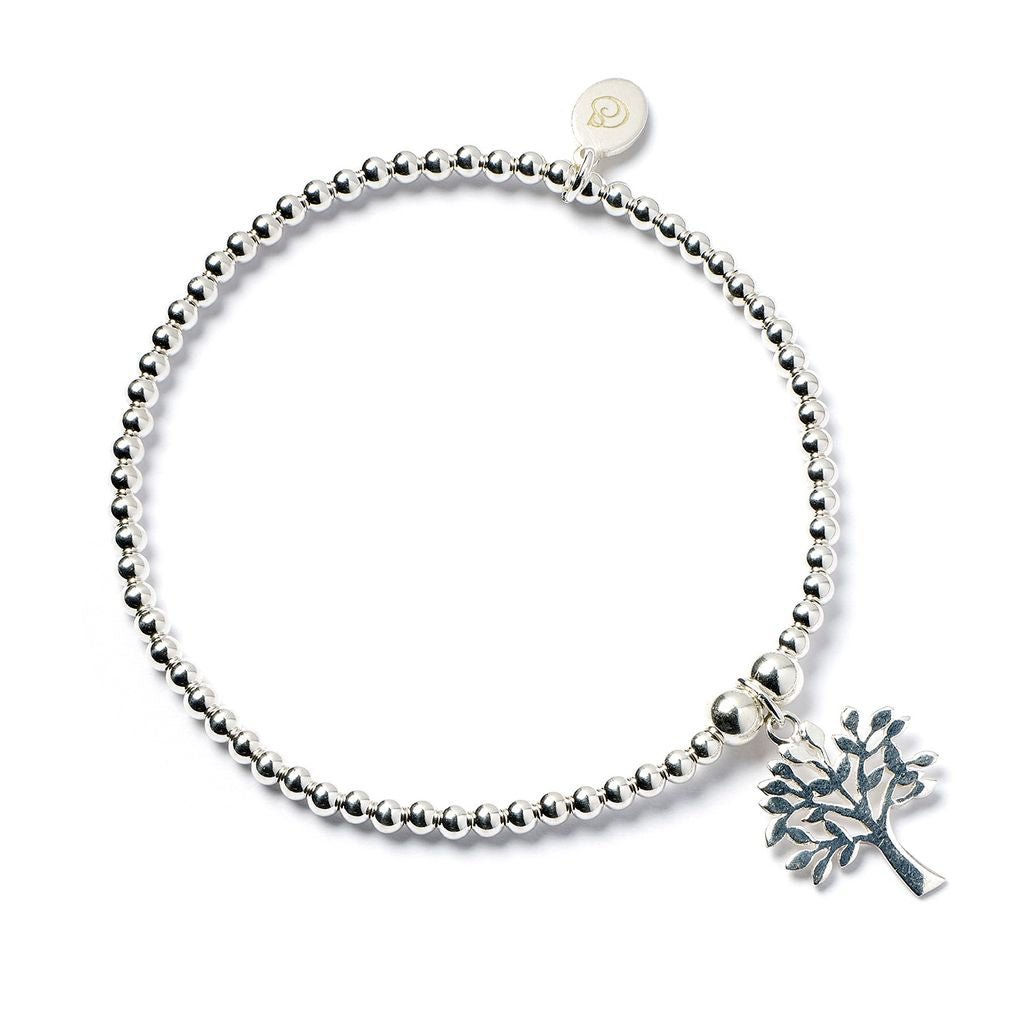 Tree of Life on Silver Ball Bead Bracelet - MYLEE London