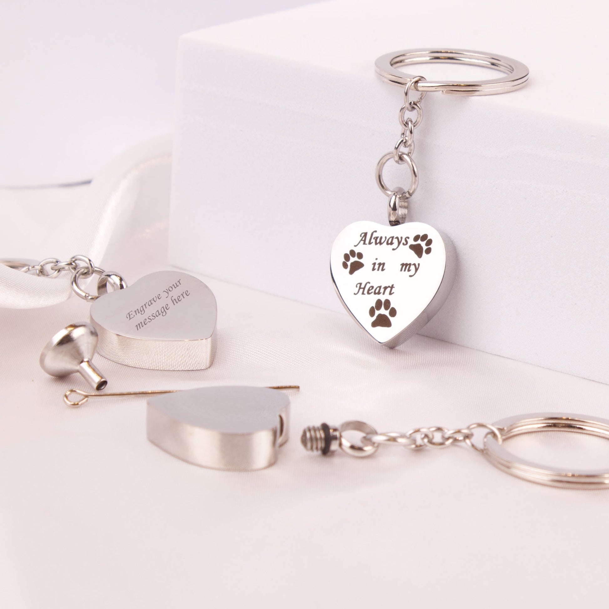 Urn Keyring for Pet Cremation Ashes - Personalised - MYLEE London