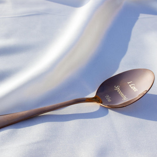 Valentine's Day Personalised Stainless Steel Dessert Spoon - MYLEE London