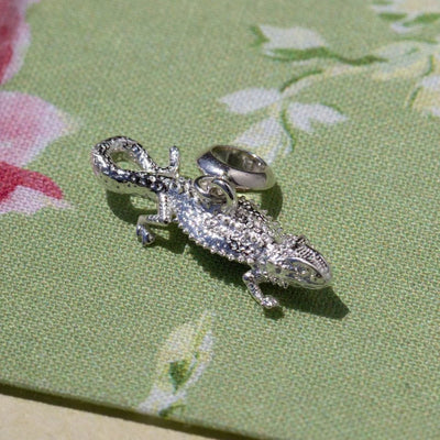 Bearded Dragon sterling silver charm