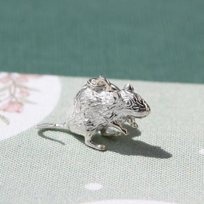 Gerbil sterling silver charm