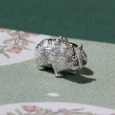 Guinea Pig sterling silver charm