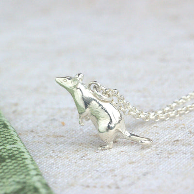 Rat sterling silver charm
