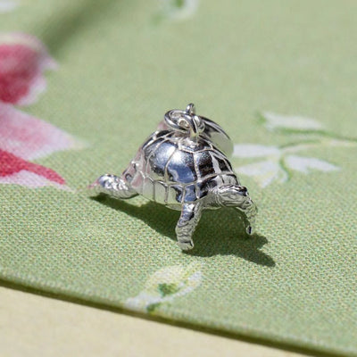 Tortoise sterling silver charm