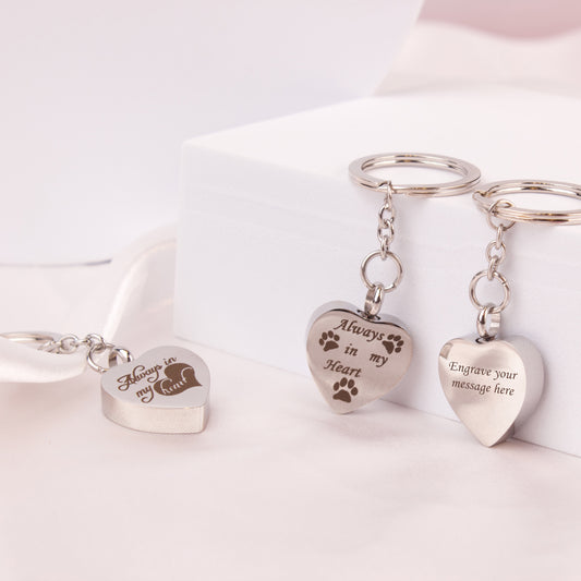 Personalised Urn Keyring for Pet Cremation Ashes