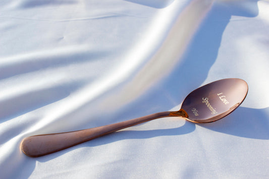Valentine's Day Personalised Stainless Steel Dessert Spoon