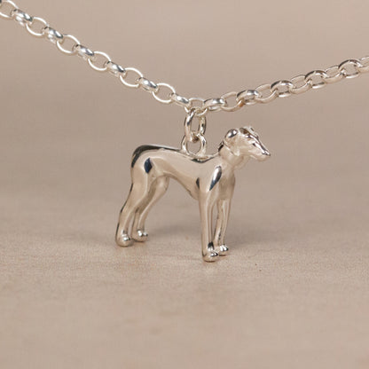 Pulsera de cadena delicada de galgo - Personalizada - Plata de ley