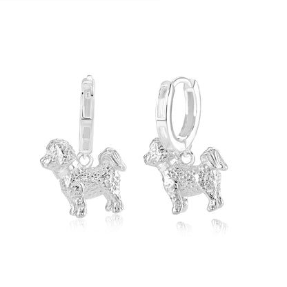 Bichon Silver Earrings