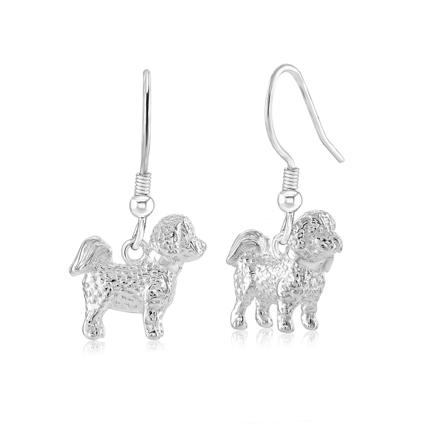 Bichon Silver Earrings