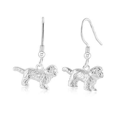 Shih Tzu Silver Earrings