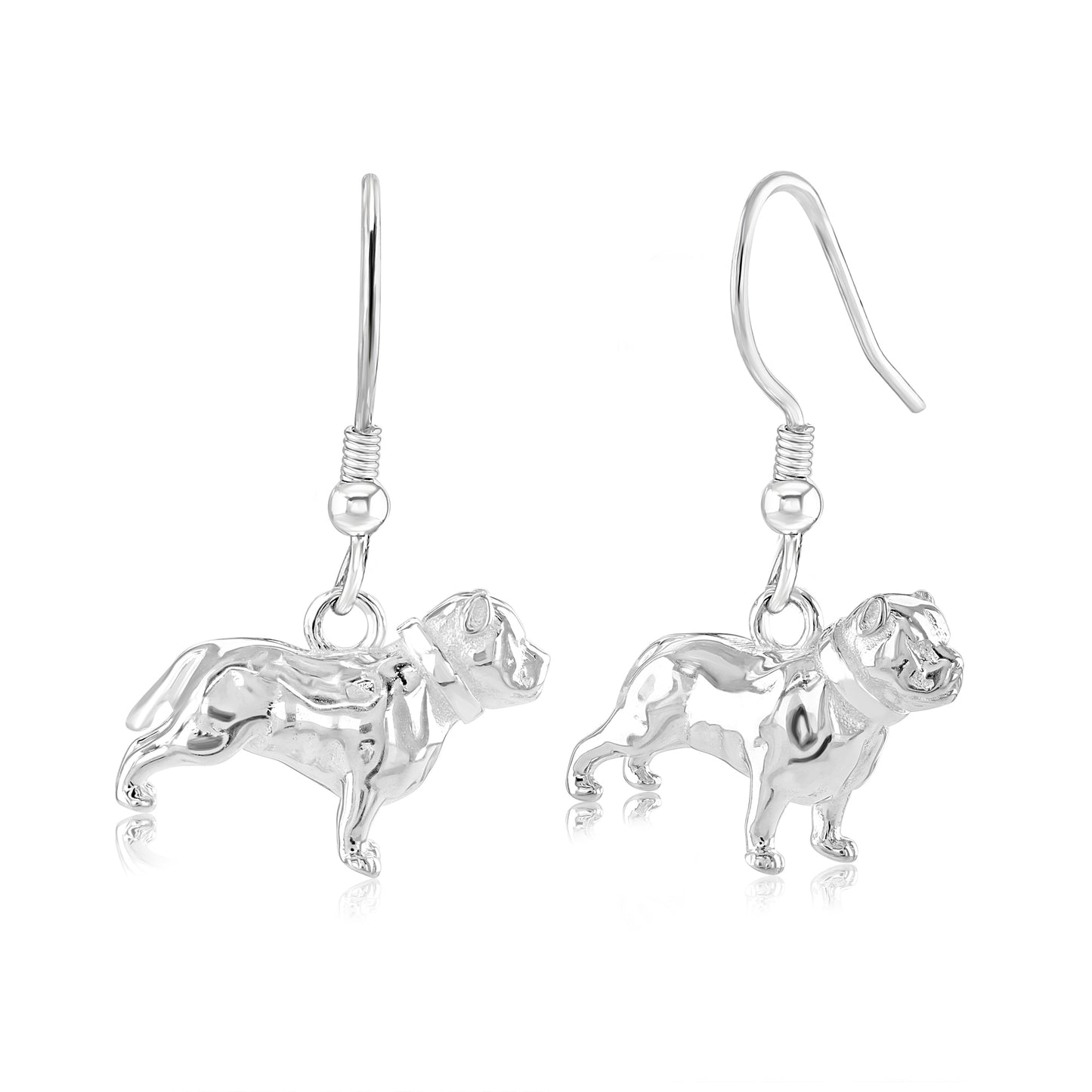 Pitbull Silver Earrings