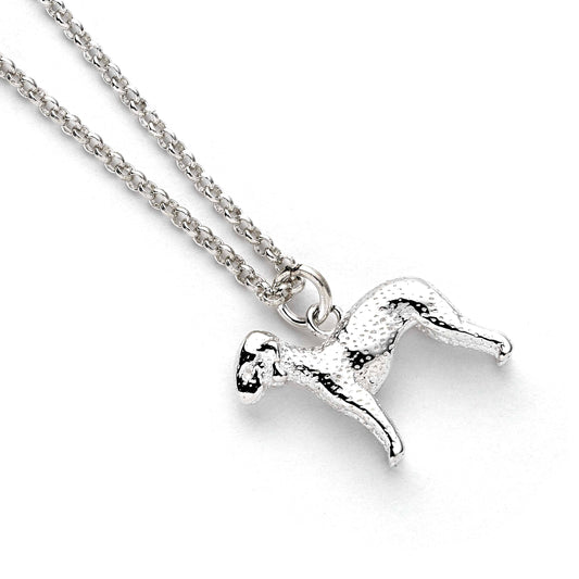 Personalised Bedlington Terrier Silver Necklace