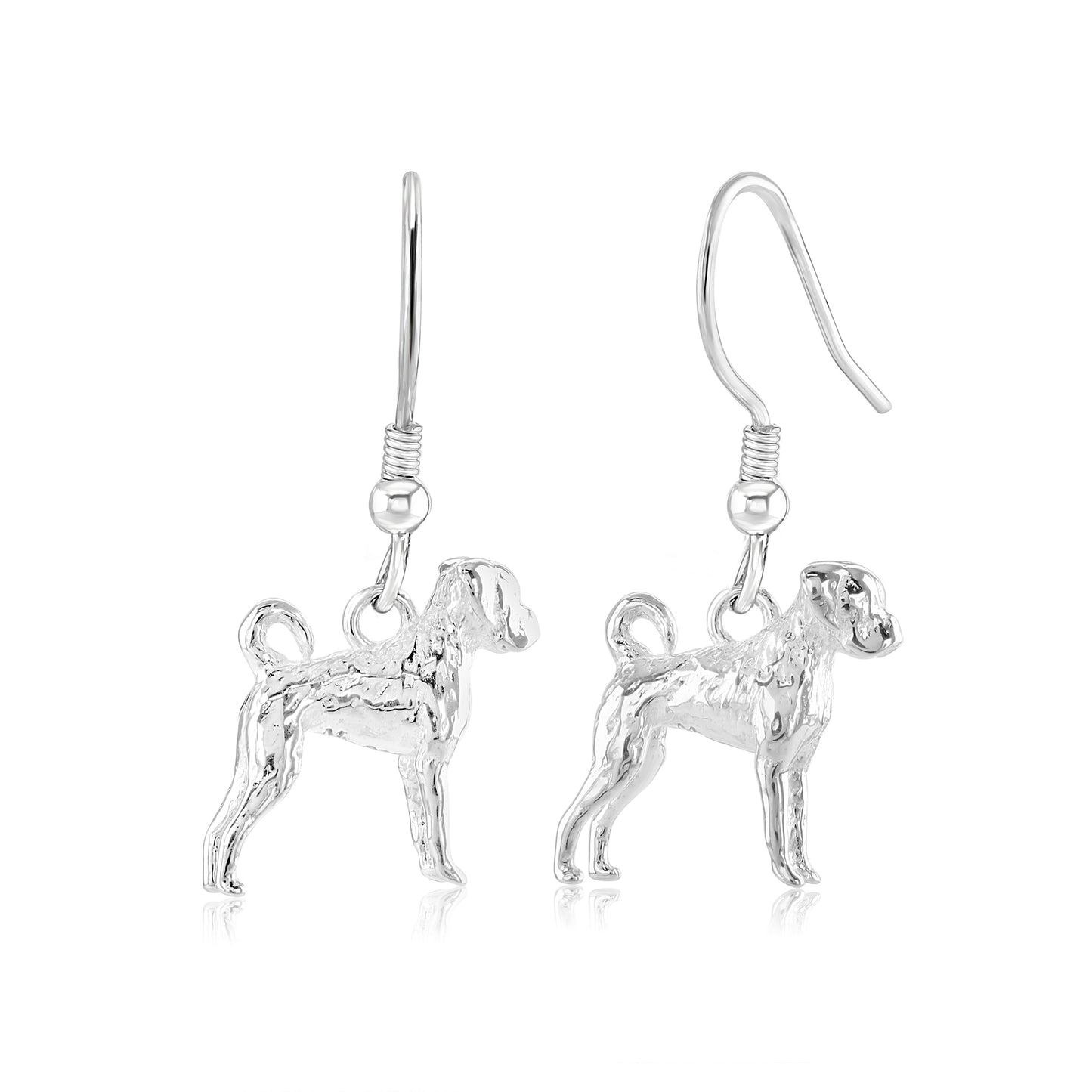 Boxer Silver Earrings