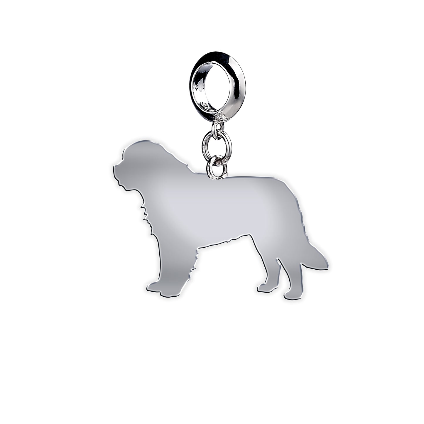 Newfoundland Silhouette Silver Charm