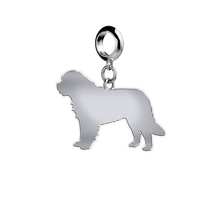 Newfoundland Silhouette Silver Charm