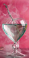 Heart Shaped Cocktail Glass with Free Personalised Metal Straw