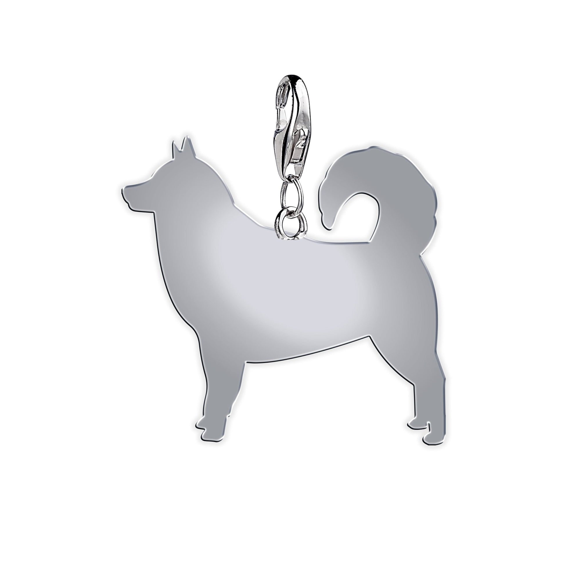 Alaskan Malamute Silhouette Silver Charm - MYLEE London