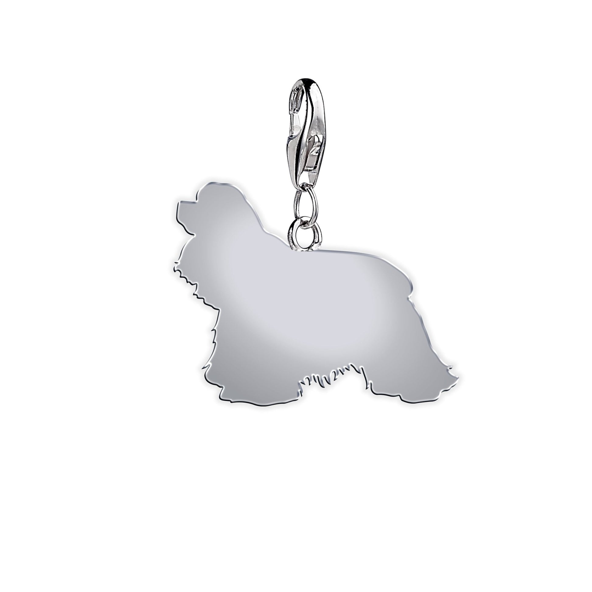 American Cocker Spaniel Silhouette Silver Charm - MYLEE London