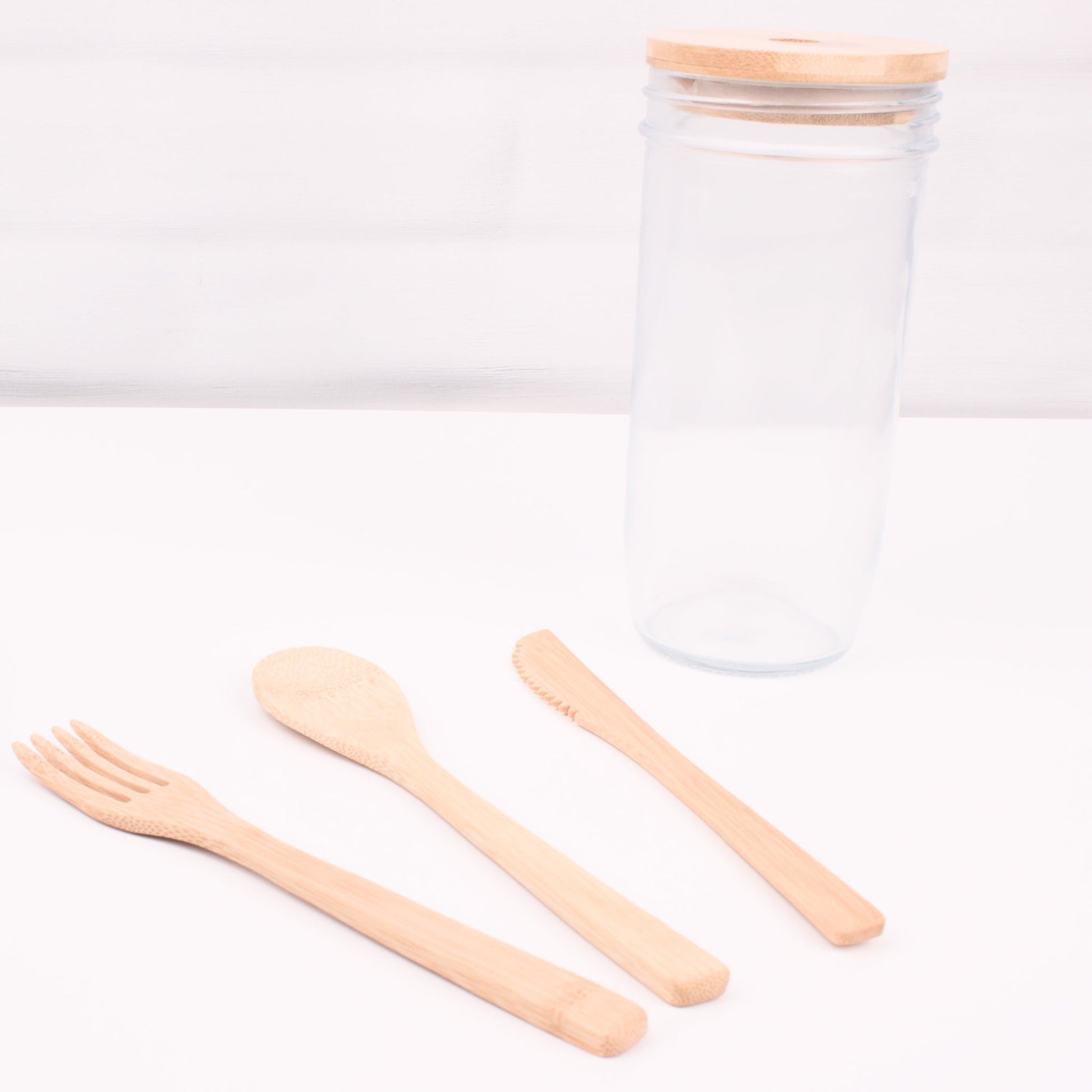 Bamboo Cutlery Set with Black Pouch - MYLEE London