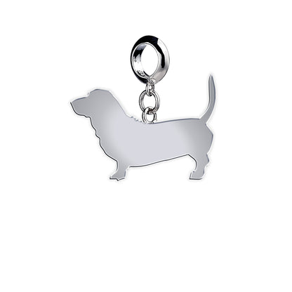 Basset Bleu de Gascogne Silhouette Silver Charm - MYLEE London